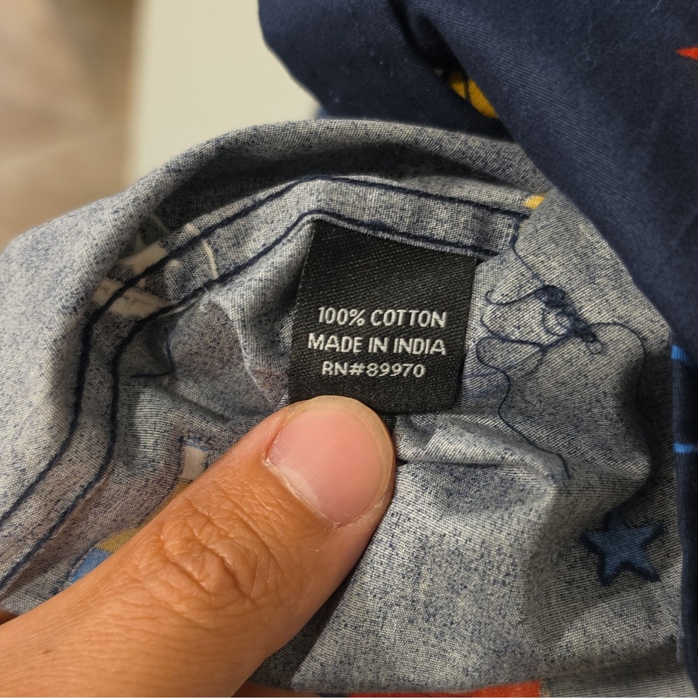 Eighty Eight Men's Woven Cotton SS Button-Up Graphic Print Spread Collar M #261 - Picture 7 of 9